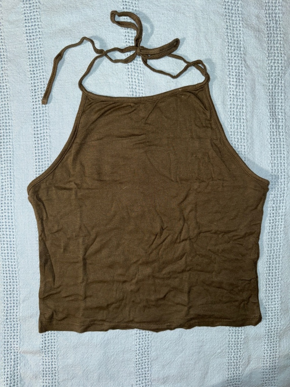 Brandy Melville Olive Halter Crop Camisole